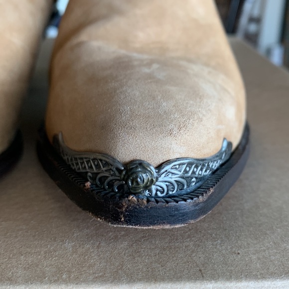 COPY - Vintage Zodiac USA Leather Cowboy Boots Size 8.5 - Picture 7 of 14